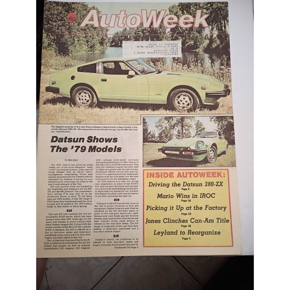 AutoWeek Magazine - October 27, 1978